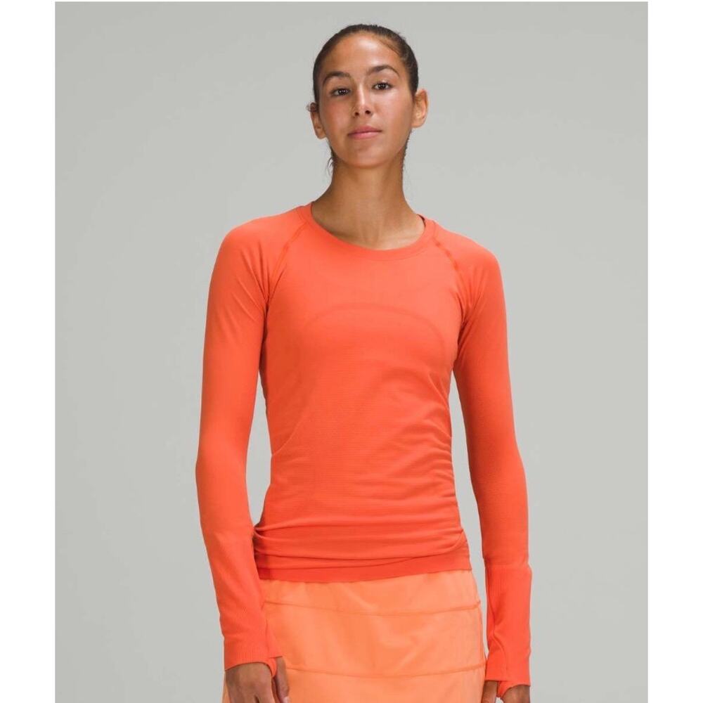 Lululemon Swiftly Tech Long Sleeve 2.0. Size 10. Warm Coral